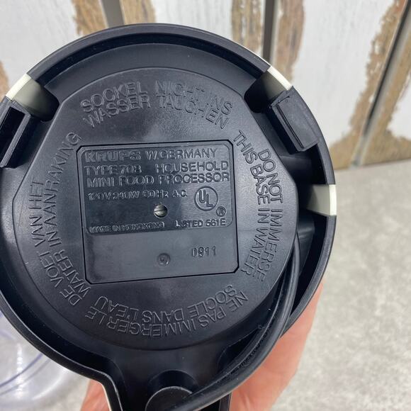 Krups Model 708 Mini Pro Food Processor - No Blade - Picture 5 of 6